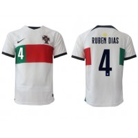 Maglie da calcio Portogallo Ruben Dias #4 Seconda Maglia Mondiali 2022 Manica Corta